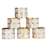 Marbella White Mother of Pearl Napkin Rings (Set of 4)