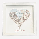 "Hingham" Framed Map Art