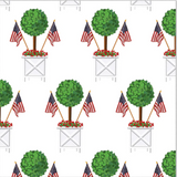 Patriotic Topiary Cocktail Napkins