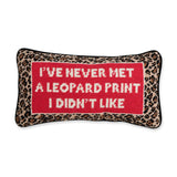 Leopard Print Needlepoint Pillow